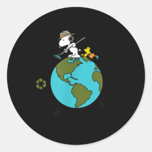 Peanuts - Earth Day Home Sweet Home _2  Classic Round Sticker