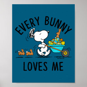 Peanuts - easter - every bunny loves me Peanuts - Poster