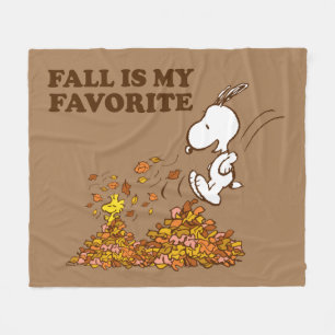Peanuts   Fall Is My Favourite Fleece Blanket