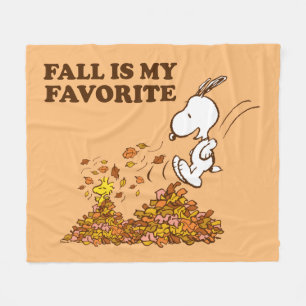 Peanuts Fall Is My Favourite Fleece Blanket