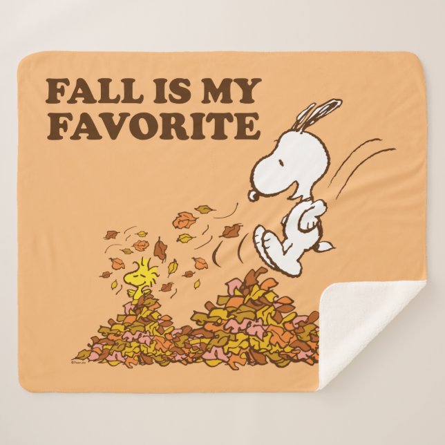 Peanuts | Fall Is My Favourite Sherpa Blanket (Front (Horizontal))