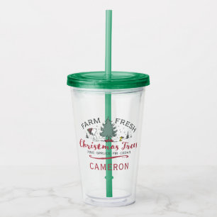 Peanuts   Farm Fresh Christmas Trees Acrylic Tumbler