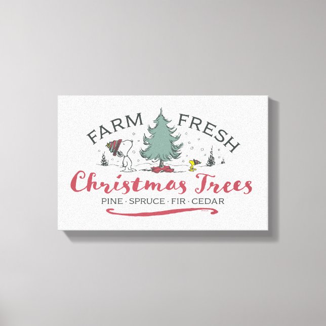 Peanuts | Farm Fresh Christmas Trees Canvas Print (Front)