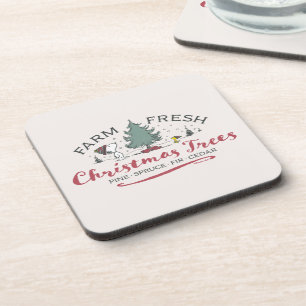 Peanuts Farm Fresh Christmas Trees Coaster