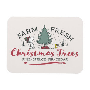 Peanuts   Farm Fresh Christmas Trees Magnet