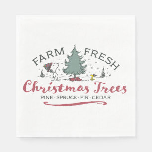 Peanuts   Farm Fresh Christmas Trees Napkin