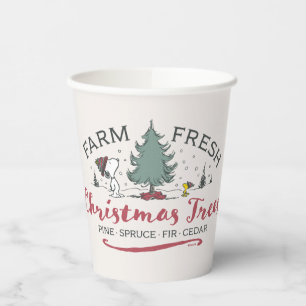 Peanuts Farm Fresh Christmas Trees Paper Cups