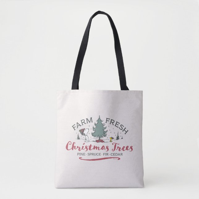 Peanuts | Farm Fresh Christmas Trees Tote Bag (Front)
