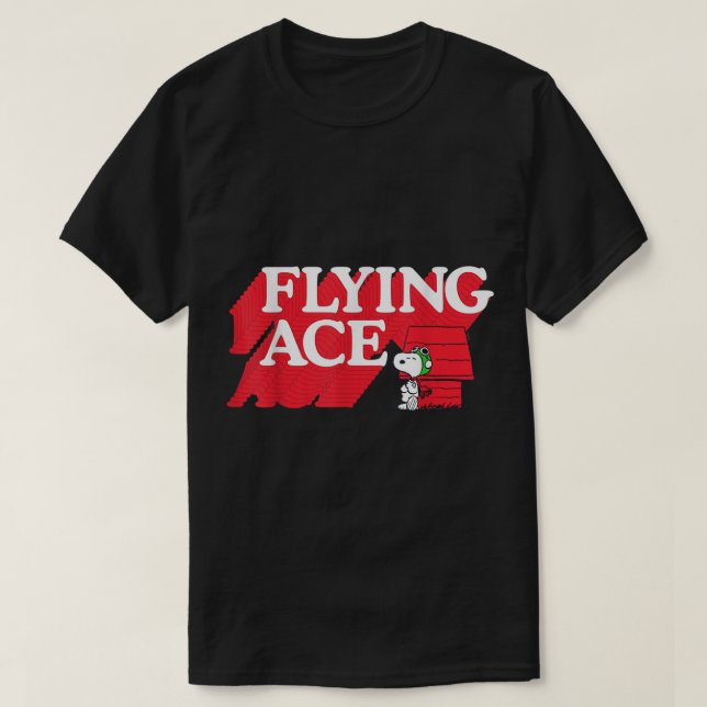 Peanuts Flying Ace  T-Shirt (Design Front)
