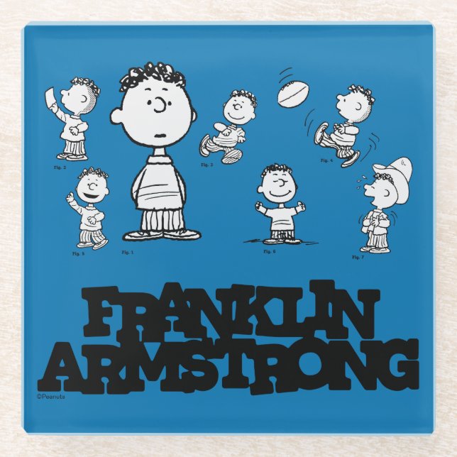 Peanuts | Franklin Armstrong Glass Coaster (Front)