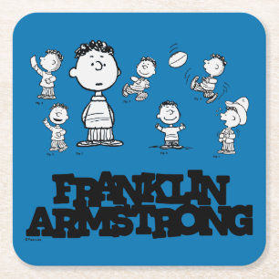 Peanuts Franklin Armstrong Square Paper Coaster