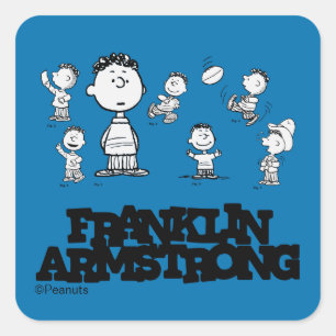 Peanuts   Franklin Armstrong Square Sticker