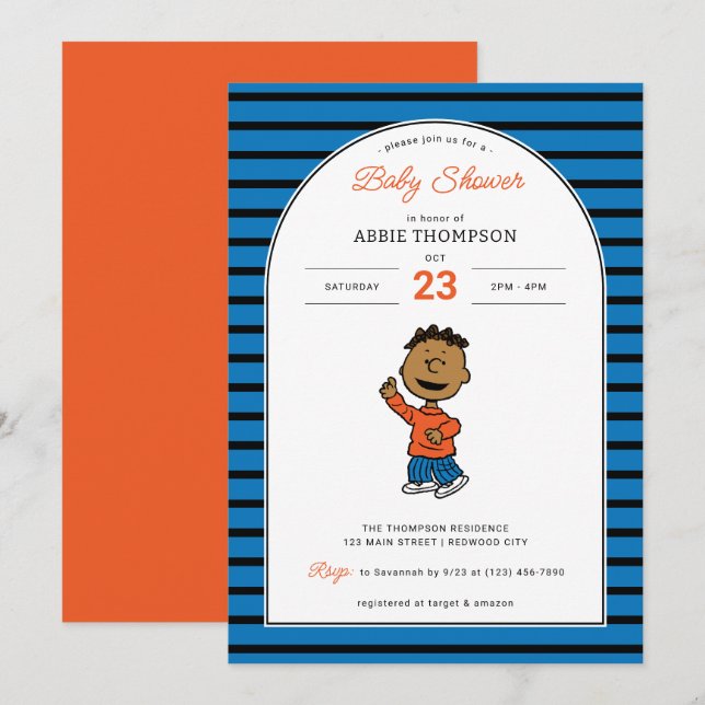 Peanuts | Franklin Baby Shower Invitation (Front/Back)