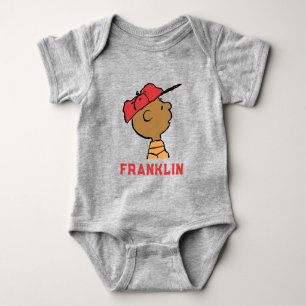 Peanuts Franklin Baseball Cap Baby Bodysuit