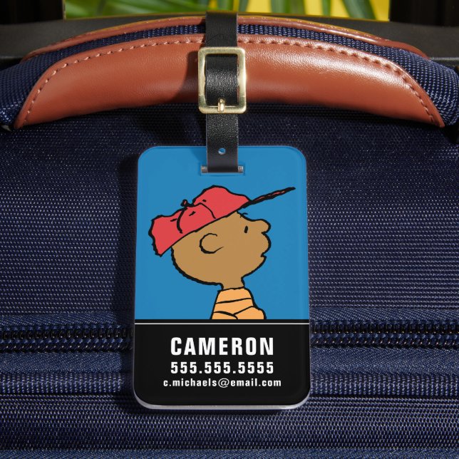 Peanuts | Franklin Baseball Cap Luggage Tag (Front Insitu 2)