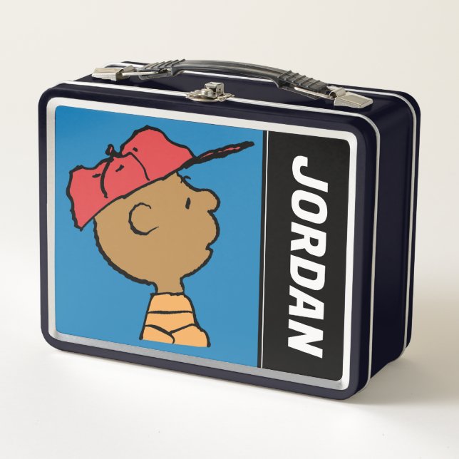Peanuts | Franklin Baseball Cap Metal Lunch Box (Front)