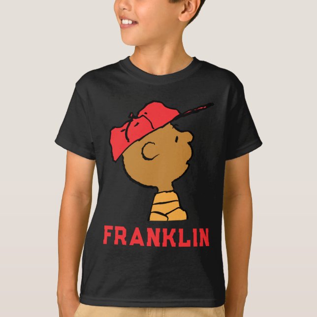Peanuts Franklin Baseball Cap T Shirt  (Front)