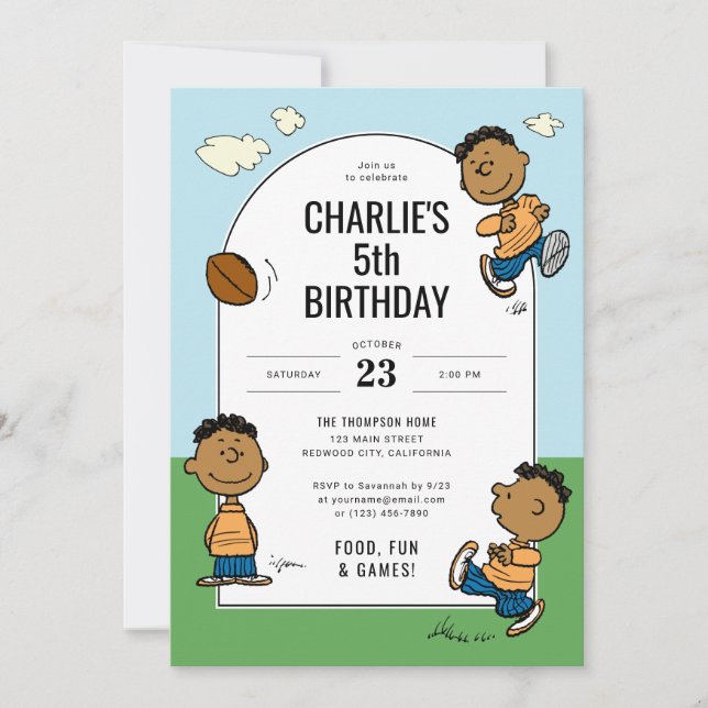 Peanuts | Franklin Boys Birthday Invitation (Front)