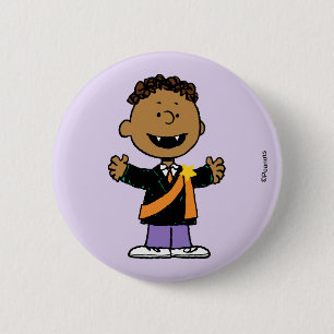 Peanuts Franklin Halloween Vampire 6 Cm Round Badge