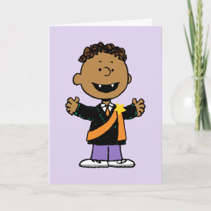 Peanuts Franklin Halloween Vampire Card