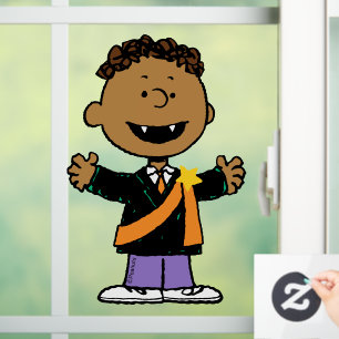 Peanuts   Franklin Halloween Vampire Window Cling
