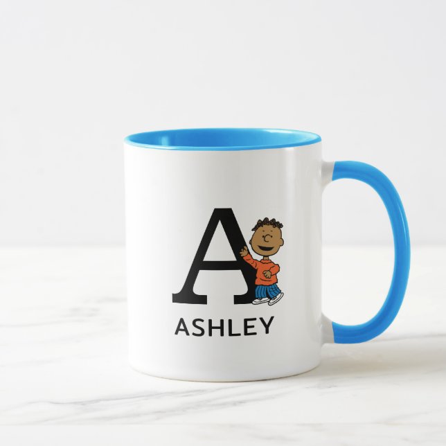 Peanuts | Franklin Name & Monogram A Mug (Right)