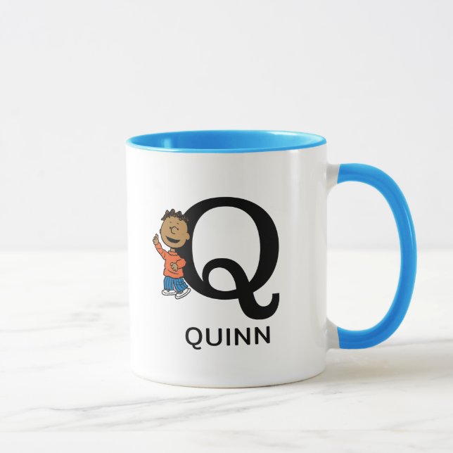 Peanuts | Franklin Name & Monogram Q Mug (Right)