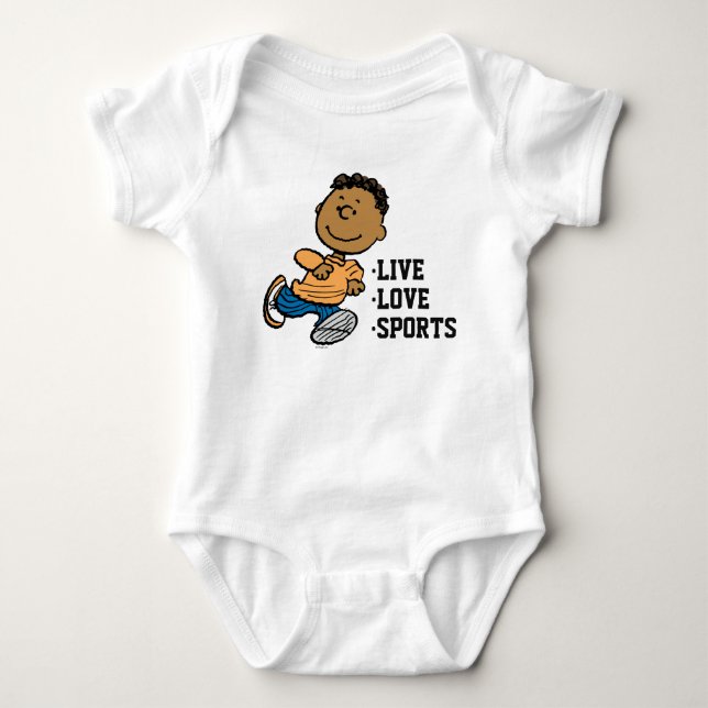 Peanuts | Franklin Running Baby Bodysuit (Front)