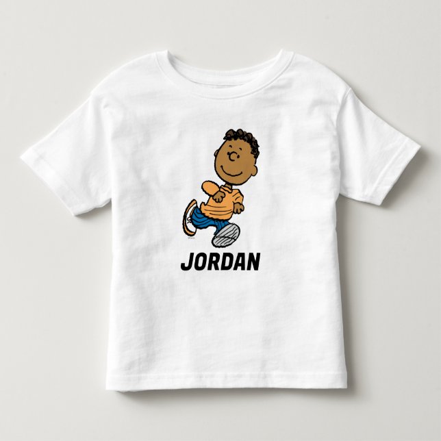 Peanuts | Franklin Running Toddler T-Shirt (Front)