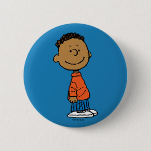 Peanuts   Franklin Smile 6 Cm Round Badge