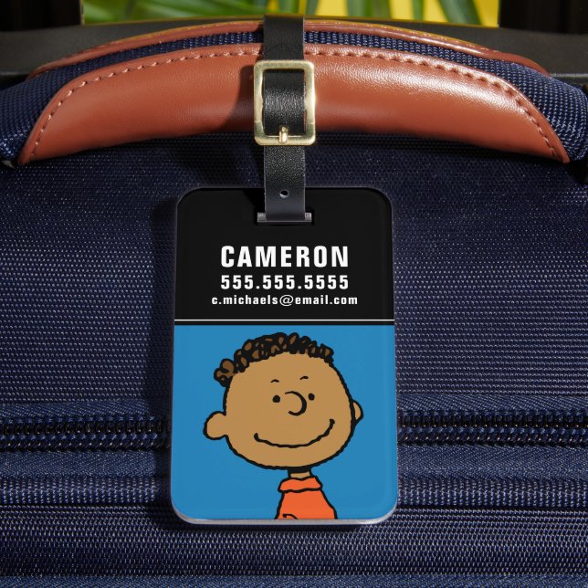 Peanuts | Franklin Smile Luggage Tag (Front Insitu 2)