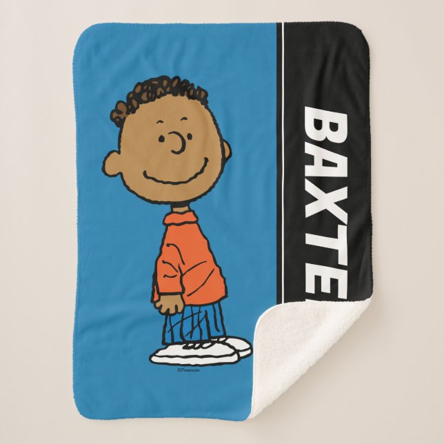 Peanuts | Franklin Smile Sherpa Blanket (Front)