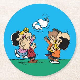 Peanuts   Friends Fun Round Paper Coaster