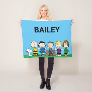 Peanuts Friends In A Row Fleece Blanket