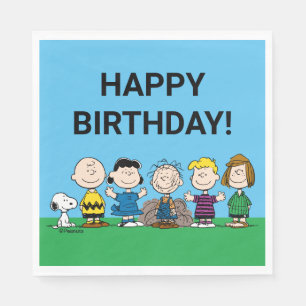 Peanuts Friends In A Row Napkin