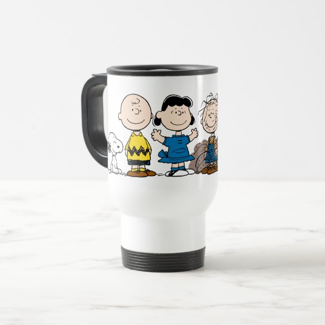 Peanuts Friends In A Row Travel Mug (Front Left)