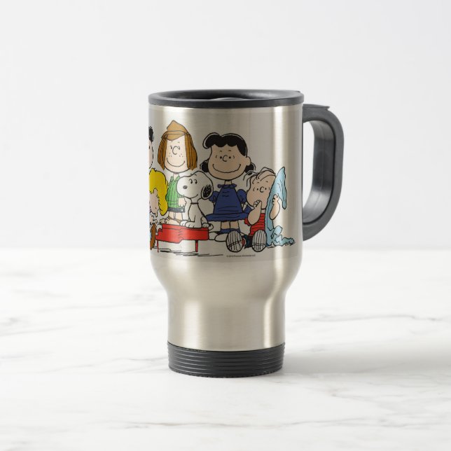 Peanuts Friends In A Row Travel Mug 2025 (Front Right)