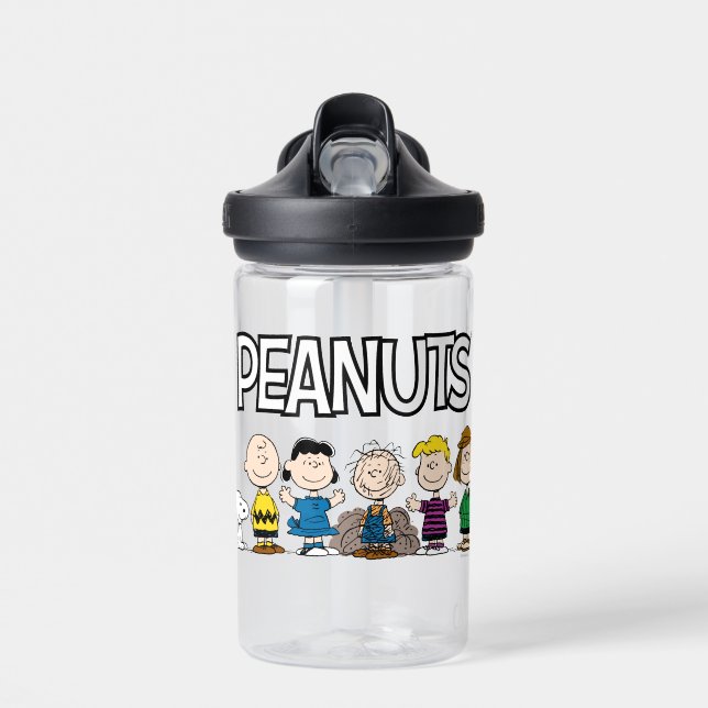 Peanuts Friends In A Row Water Bottle (Front)