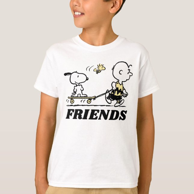 PEANUTS | Friends Skate Boarding T-Shirt (Front)
