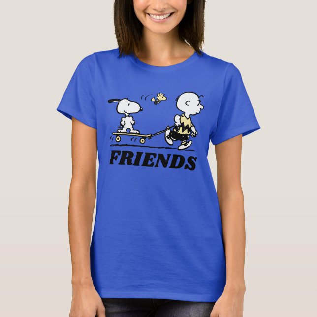 PEANUTS | Friends Skate Boarding T-Shirt (Front)