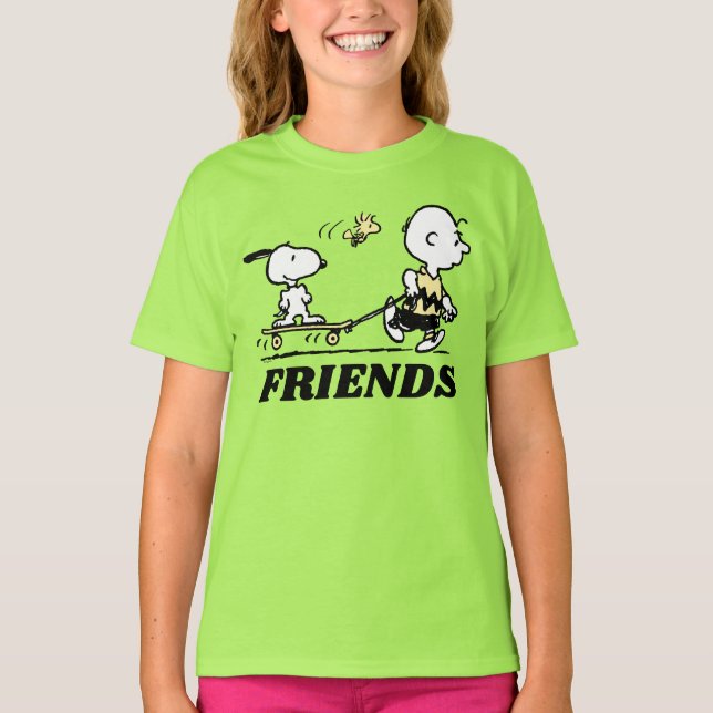 PEANUTS | Friends Skate Boarding T-Shirt (Front)