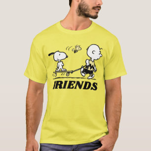 PEANUTS Friends Skate Boarding T-Shirt
