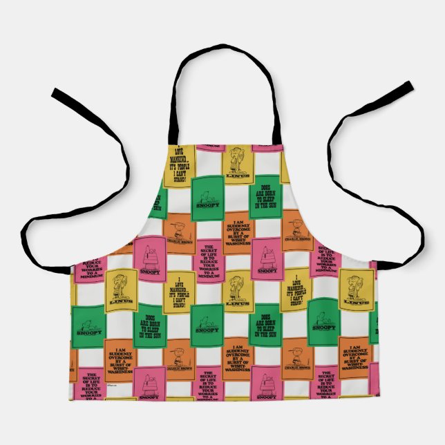 Peanuts | Fun Colorblock Pattern Apron (Front)