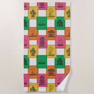 Peanuts   Fun Colorblock Pattern Beach Towel