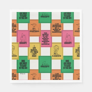 Peanuts Fun Colorblock Pattern Napkin