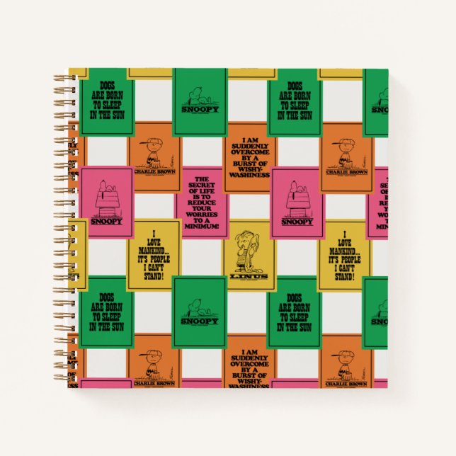 Peanuts | Fun Colorblock Pattern Notebook (Front)