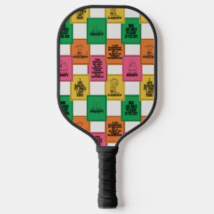 Peanuts   Fun Colorblock Pattern Pickleball Paddle