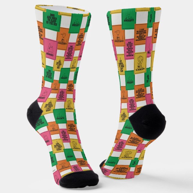 Peanuts | Fun Colorblock Pattern Socks (Angled)