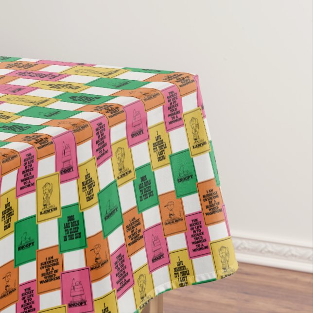 Peanuts | Fun Colorblock Pattern Tablecloth (In Situ)