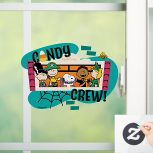 Peanuts Gang Candy Crew Halloween Window Cling